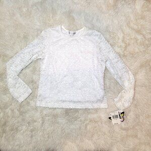 Deadstock Vintage Girls My Michelle 90s 00s White Lace Fairycore Top Size Girls